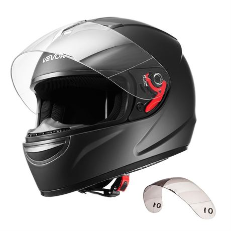VEVOR Full Face Motorcycle Helmet DOT Approved, Dual Visor & Interchangeable