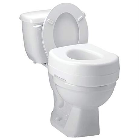 Carex Toilet Seat Riser, 5.5 Inch, Toilet Seat Risers for Seniors, Raised