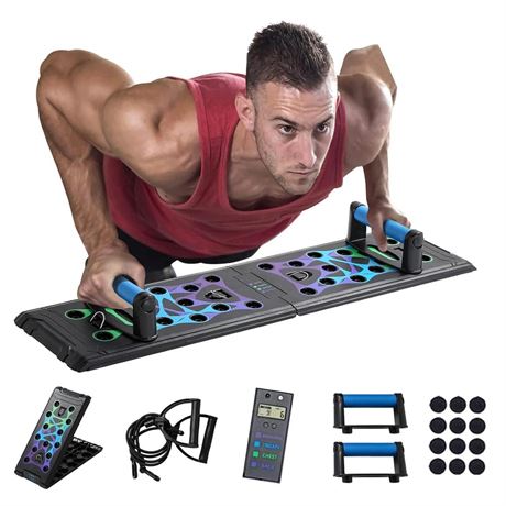 Push Up Board - 18 in 1 Pushup Board Fitness with Handles for Men Women -