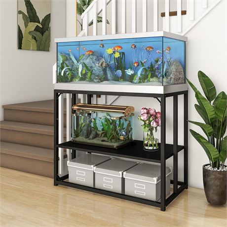 40 Gallon Aquarium Stand - Adjustable Fish Tank Stand, Heavy Duty Metal Reptile
