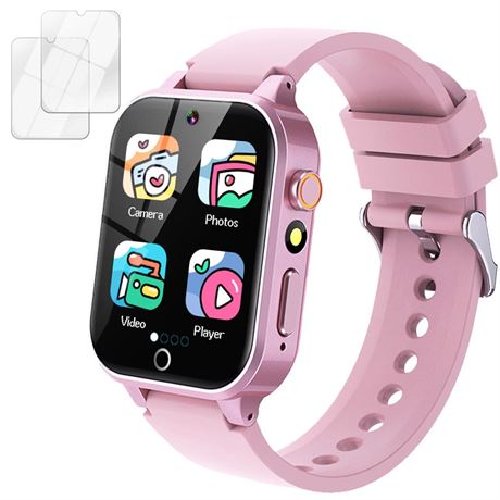 Kids Smart Watch Girls Gift for Girls Aged 6-12, HD TouchScreen Kids Watch with