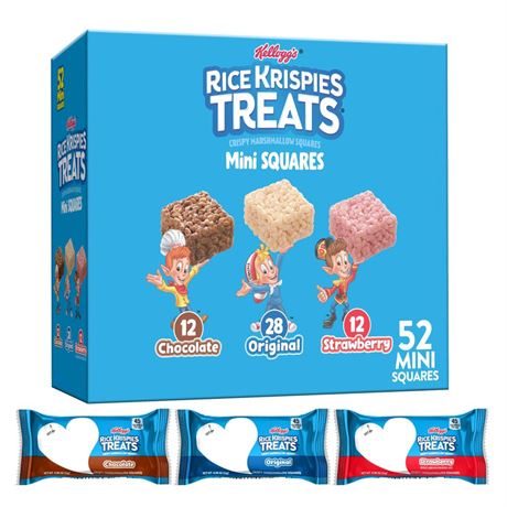 Rice Krispies Treats Mini Squares, Kids Snacks, Lunch Snacks, Variety Pack,