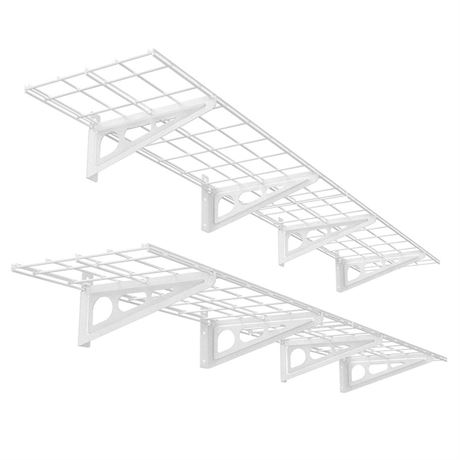 FLEXIMOUNTS 12-inch-by-72-inch Wall Shelf Garage Storage Rack Wall Mounted