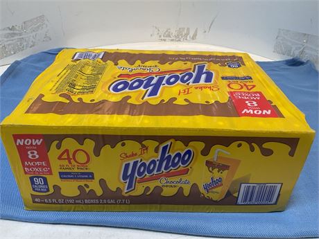 Yoo-hoo Chocolate Drink Boxes, Chocolate, 6.5 Oz Box, 40/Carton 072350000542 -