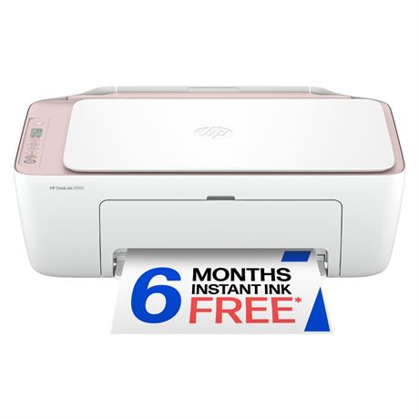 HP DeskJet 2942 Wireless All-in-One Color Inkjet Printer, 6 Months Free Instant