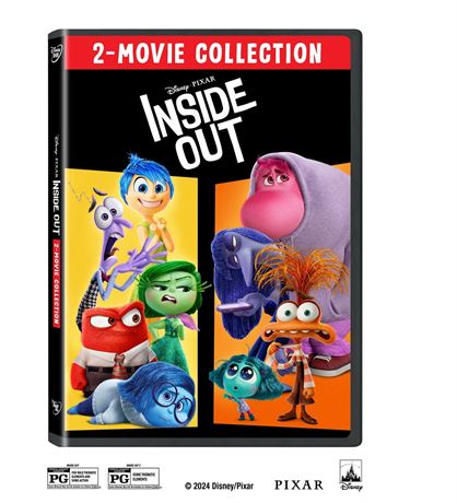 Inside Out (2015) / Inside Out 2 (2024) DVD Disney Adventure Animated
