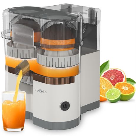 Sunvivi Dual-Head Electric Citrus Juicer, Rechargeable Juicer Machine with USB