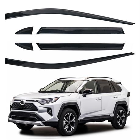 Side Window Visor 6 Piece Set for Toyota RAV4 2019 2020 2021 2022 2023 2024