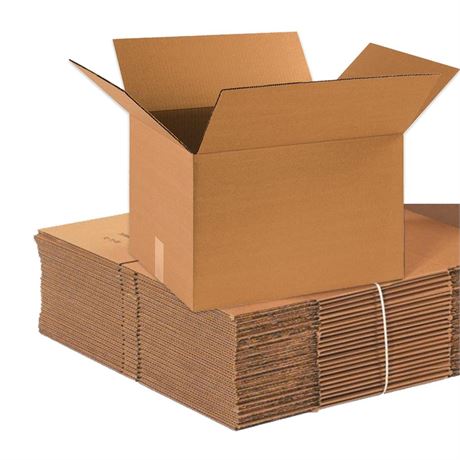 BOX USA Moving Boxes Medium 18"L x 14"W x 12"H 20-Pack | Corrugated Cardboard