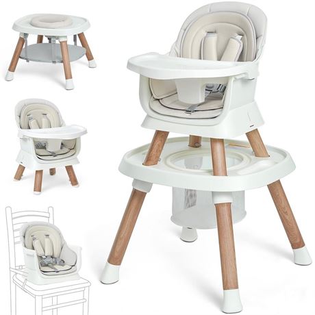 BabyBond High Chair, 14-in-1 Convertible High Chairs for Babies and Toddlers,