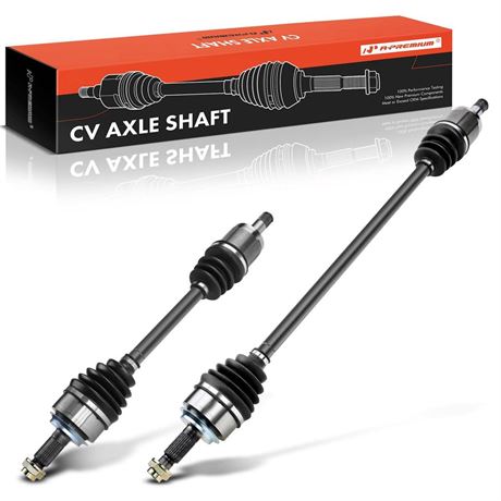 A-Premium Pair (2) Front CV Axle Shaft Assembly Compatible with Honda Civic