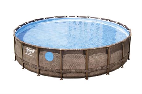 Coleman Power Steel 22  X 52  Round Metal Frame Above Ground Pool Set