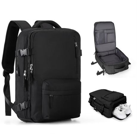 OFFSITE LOCATION Travel Backpack For Women Men Airline Approved,Black Carry On B