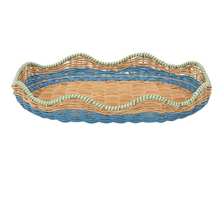 Beautiful Two-Tone Rattan Serving Tray by Drew Barrymore