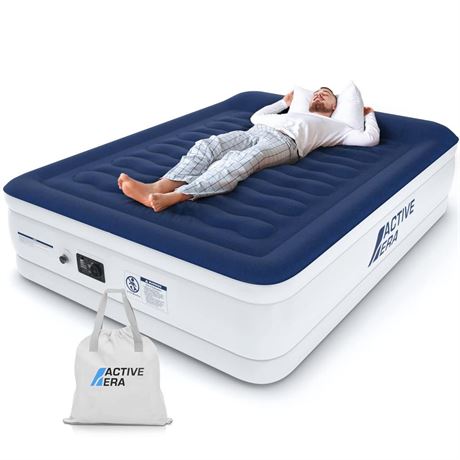 Active Era Luxury Queen, High Air Mattress with Built in Pump and Raised Pillow