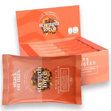 Snack On Nuts Strength Mixed Nuts Protein Snack Packs – Almond, Cashew, Peanut