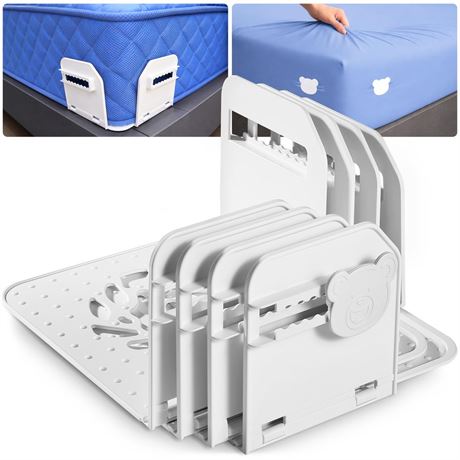jiaao Bed Sheet Holders for Corners, Heavy Duty ABS Bed Lock Sheet Holders Fit