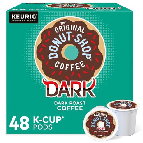 The Original Donut Shop Coffee Dark, Keurig Single Serve K-Cup Pods, Dark Roast