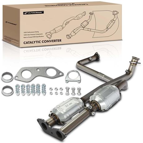 A-Premium Catalytic Converter Kit Direct-Fit Compatible with Chevrolet Tahoe,