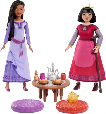 Mattel Asha and Dahlia Dolls with Tea Time Set Disney, 1 lb