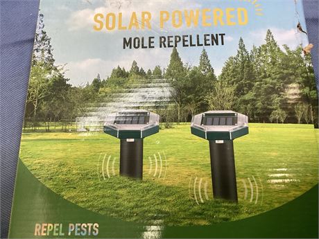 Mole Repellent Solar Powered - Ultrasonic Mole Repeller
