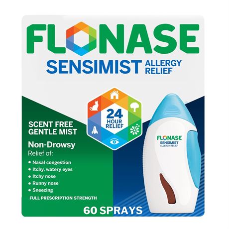 Flonase Sensimist Nasal Spray Non-Drowsy Decongestant Severe Allergy Relief