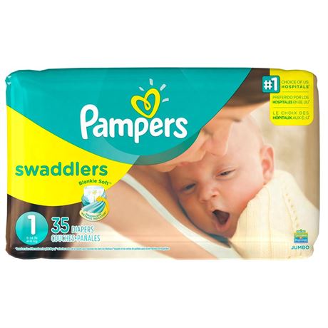 Pampers Swaddlers Newborn Diapers Size 1 32 Count