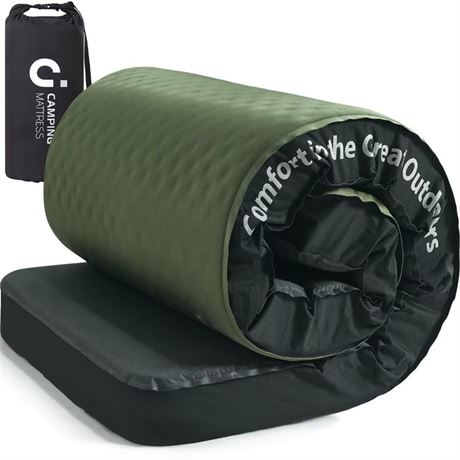 Cymula Camping Mattress 4 Ultra-Thick Self Inflating Sleeping Pad with Pump