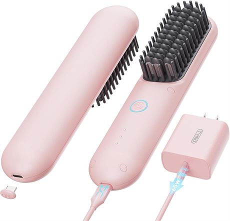 OFFSITE TYMO Cordless Hair Straightener Brush - Porta PRO Portable