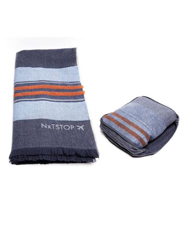 OFFSITE NxTSTOP Packable Airplane Travel Blanket - Soft, Machine Washable