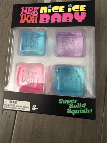 Needoh Nice Ice Baby Blue Pink Purple BRAND NEW 4 Pack