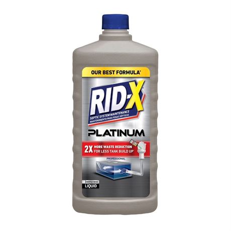 RID-X Septic Tank Treatment Platinum Liquid – 3 Month Supply - Our Best Formula