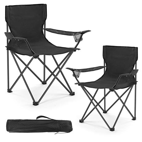 2 Pack Camping Chairs - Lightweight and Supportive Chairs for Teens and