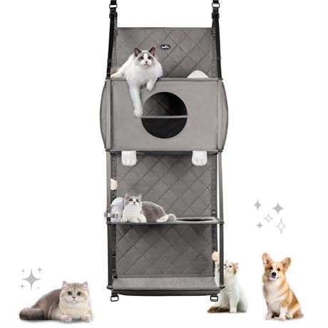 Hanging Cat Tree - Door Mounted Climber Cat Wall Cat Hammock for Indoor,