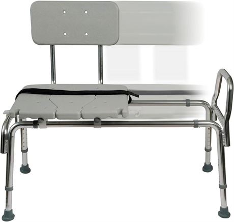 DMI Tub Transfer Bench and Shower Chair with Non Slip Aluminum Body, FSA