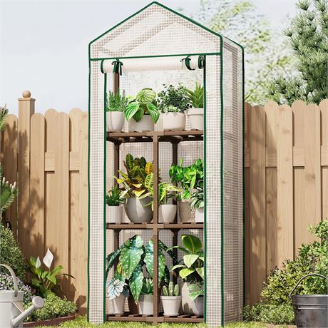 Bamworld 23 x 17 x 54-Inch Mini Greenhouses for Outdoors Portable Green House