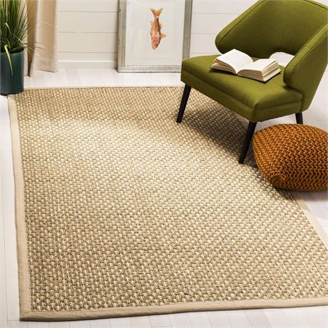 Safavieh Natural Fiber Collection Area Rug - 8' x 10', Natural & Beige, Border