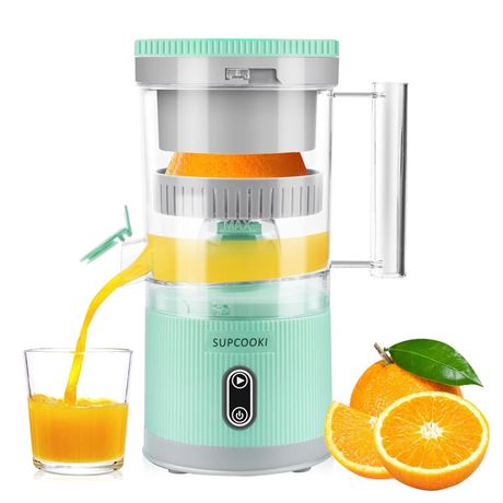 Electric Citrus Juicer, Rechargeable Juicer Machine with USB Cable and Cleaning