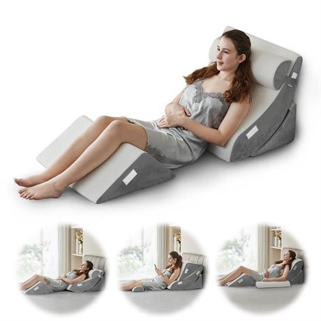 4PCS Orthopedic Bed Wedge Pillow Set – Post Surgery, Relaxing, Back &