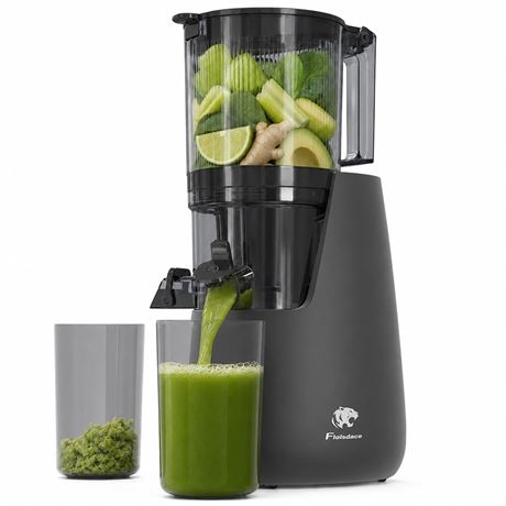 Cold Press Juicer, 6" Extra Large Feed Chute Slow Masticating Juicer Machines,