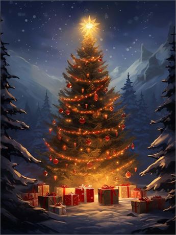 SKRYUIE 5D Christmas Tree Diamond Painting Kits - DIY Diamond Art Kits for