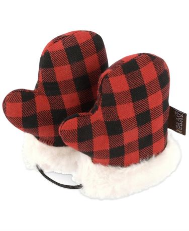 P.l.a.y. Feline Frenzy Plaid Mittens Cat Toy - Red