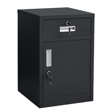 File Cabinet under desk with Lock,Metal Filing Cabinet for Home Office,Locking