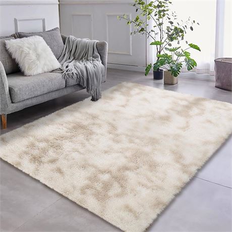 GAOMON 8x10 Area Rug for Living Room Fluffy Rugs Shag Carpet Tie-Dyed Shag Rug