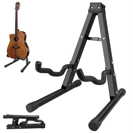 1/2/4 Pack Guitar Stand, A-Frame Folding Guitar Stand with Non-Slip Rubber and