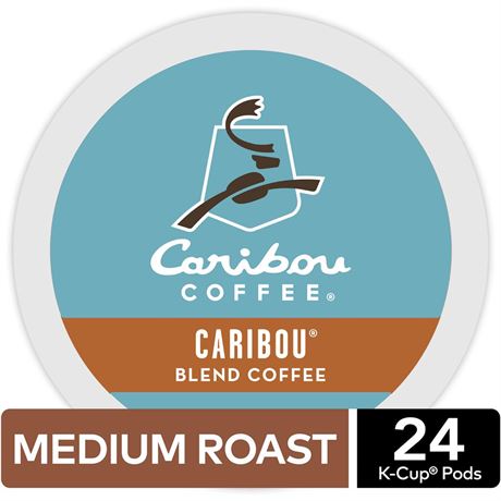 Caribou Coffee  Caribou Blend Medium Roast K-Cup Coffee Pods  24 Count