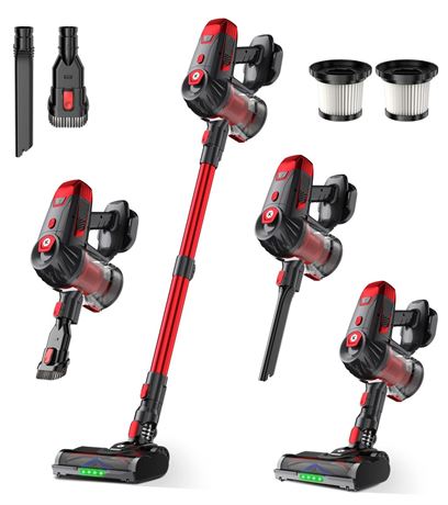 Cordless Vacuum Cleaner, 500W 45Kpa 60Mins Stick Vacuum Cleaner for Home,