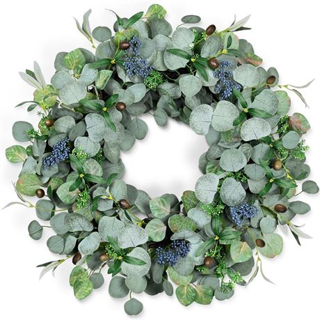 Eucalyptus Wreath for Front Door, COLORSPEC 24 Inch Eucalyptus Wreath with