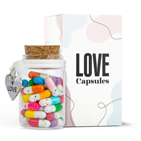 Couples Gift Ideas - Cute Message in Bottle Capsule Letter - Anniversary,