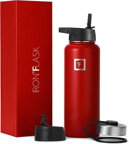 OFFSITE LOCATION Iron Flask IRON AFLASK Sports Water Bottle - 40 Oz 3 Lids (Stra